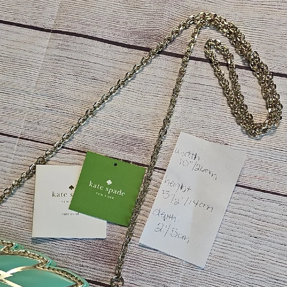 NWT Kate Spade Green Leaf Shape Crossbody Bag - Picture 2 of 10